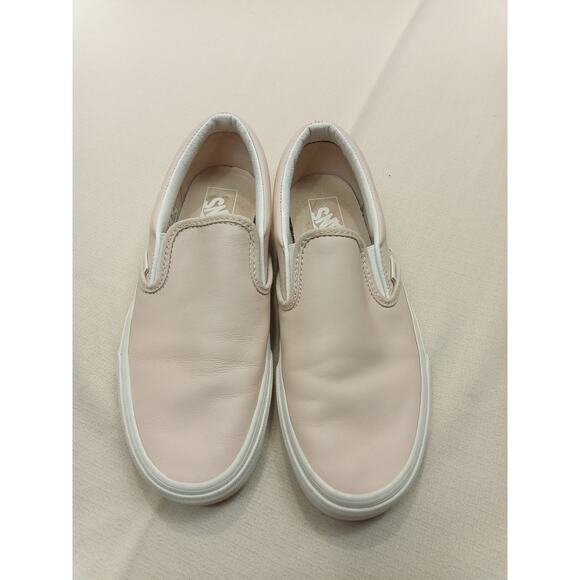 Vans Unisex 6.5/ 8 Classic Leather Slip-On Sneaker Whisper Pink Low Top - Picture 5 of 7